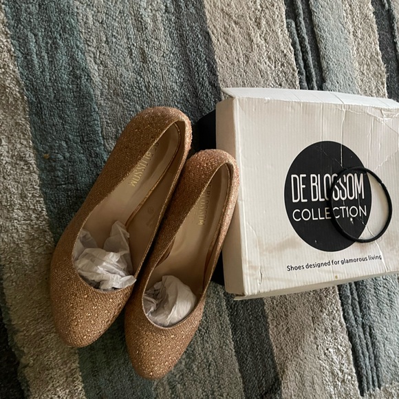evening rose gold shoes size 10 - Picture 1 of 4